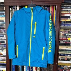 DC Blue Jacket with Yellow Accents